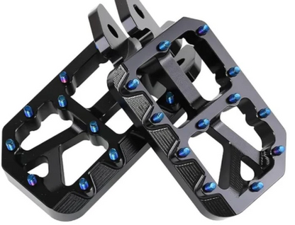 Colored Nail Black Aluminum Foot Pegs (PRE-ORDER)