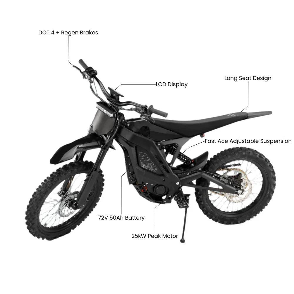 Eride Pro SR 25KW 72V 50AH Electric Dirt Bike