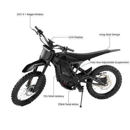 Eride Pro SR 25KW 72V 50AH Electric Dirt Bike