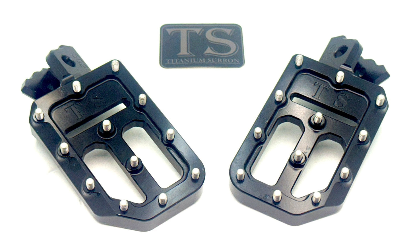 TS Foot Pegs W/ Titanium Grips for Most E-moto